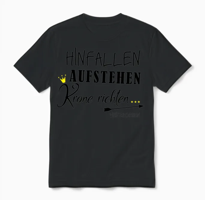 Fall Down, Get Up Unisex T-Shirt in Black
