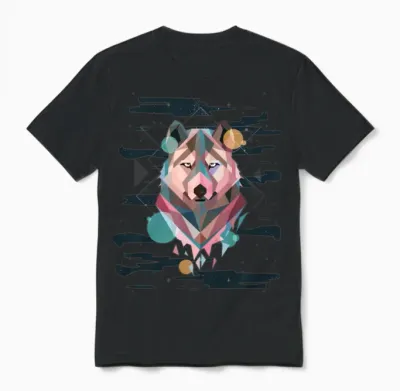 Polygon Dogfather Dog Daddy Dog Mom Dog Lover Unisex T-Shirt - Black