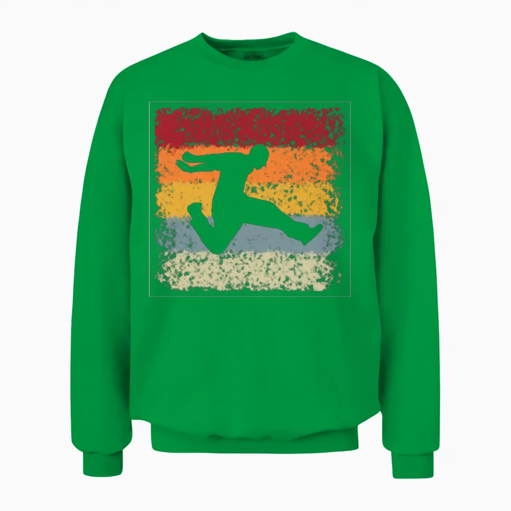 Parkour Retro Unisex Sweatshirt in Irish Green