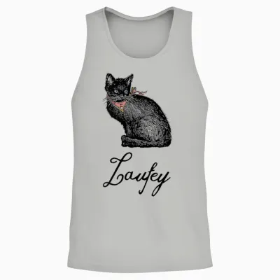 Laufey Black Cat Unisex Tank Top - Ash