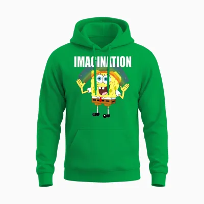 Mademark X Spongebob Squarepants - Spongebob - Rainbow with Imagination Unisex Hoodie - Irish Green