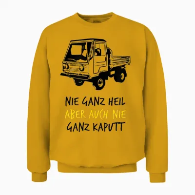 Multicar Ifa Ddr East German Commercial Vehicle M22 M25 M26 Dumper T-Shirt, Gray Unisex Sweatshirt - Gold