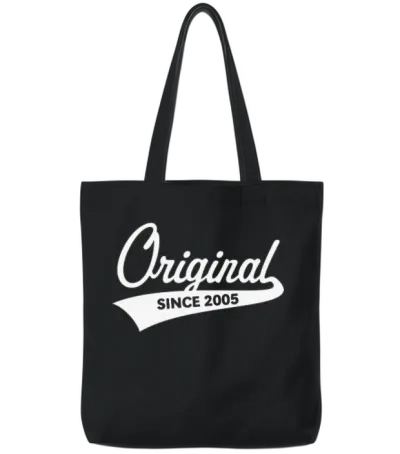 Original Since 2005 (year of Birth, Birthday / W) Tote Bags - Black