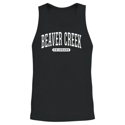 College Style Beaver Creek Colorado Unisex Tank Top - Black