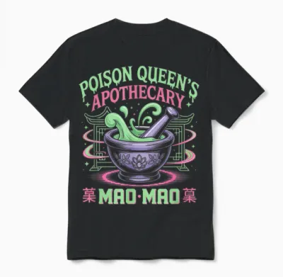 Poison Queen Apothecary Medicine Cute Anime Diaries Kawaii Unisex T-Shirt - Black