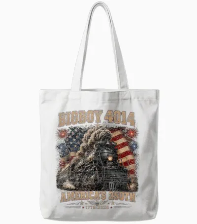 250th Anniversary Usa Big Boy 4014 Train Vintage Us Tote Bags - White