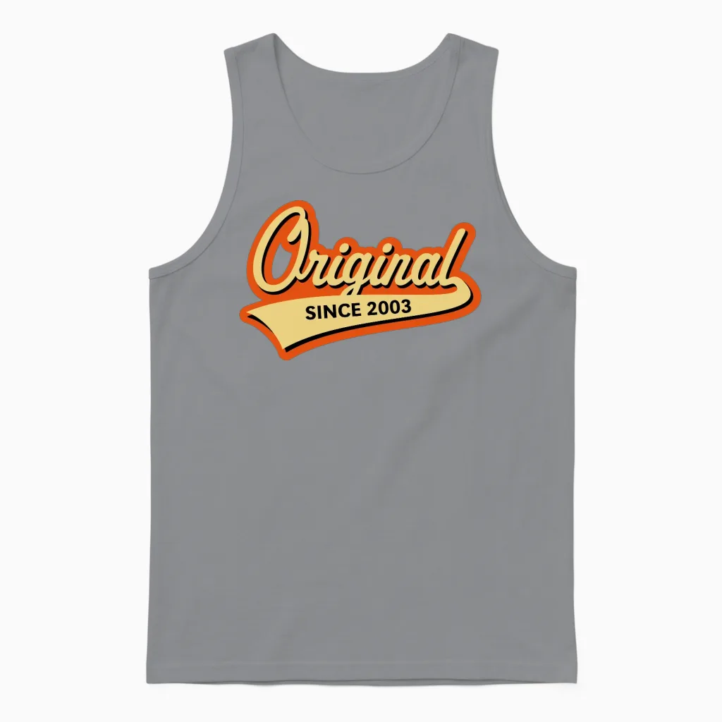 Original Since 2003 (year of Birth, Birthday / 3c) Unisex Tank Top in Sport Grey