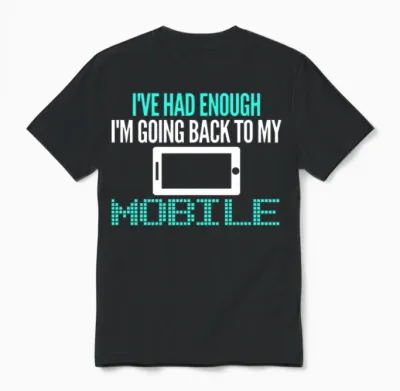 Cellphone Mobile Phone Smartphone Unisex T-Shirt - Black