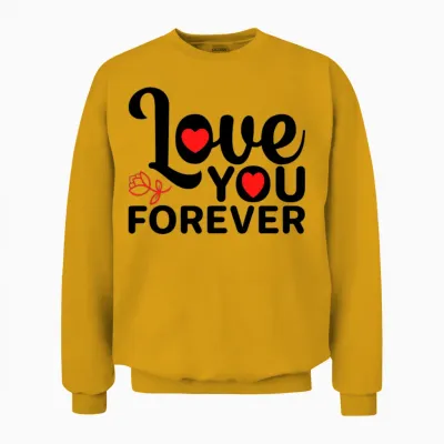 Love You Forever Gif for Her Unisex Sweatshirt - Gold