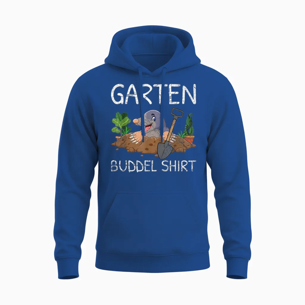 Garten Buddel Shirt Gardener Mole Garden Hobby Gardener T-Shirt, Black, S Unisex Hoodie in Royal