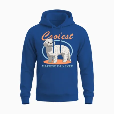 Maltese Dad Dog Owner Dogs Malteses Unisex Hoodie - Royal