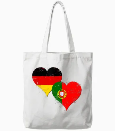 Stolze Deutsch Portugiesisch Mit Deutschland Portugal Flagge Tote Bags - White