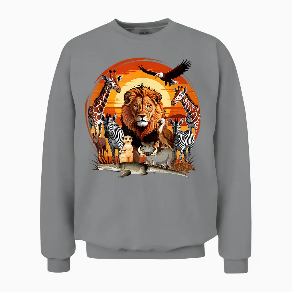 Zookeeper Africans Animal Jungle Safari Zoo Keeper Wildlife Unisex Sweatshirt in Sport Grey