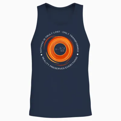Black Hole Thermodynamics, Physical Equation Quote Entropy Unisex Tank Top - Navy