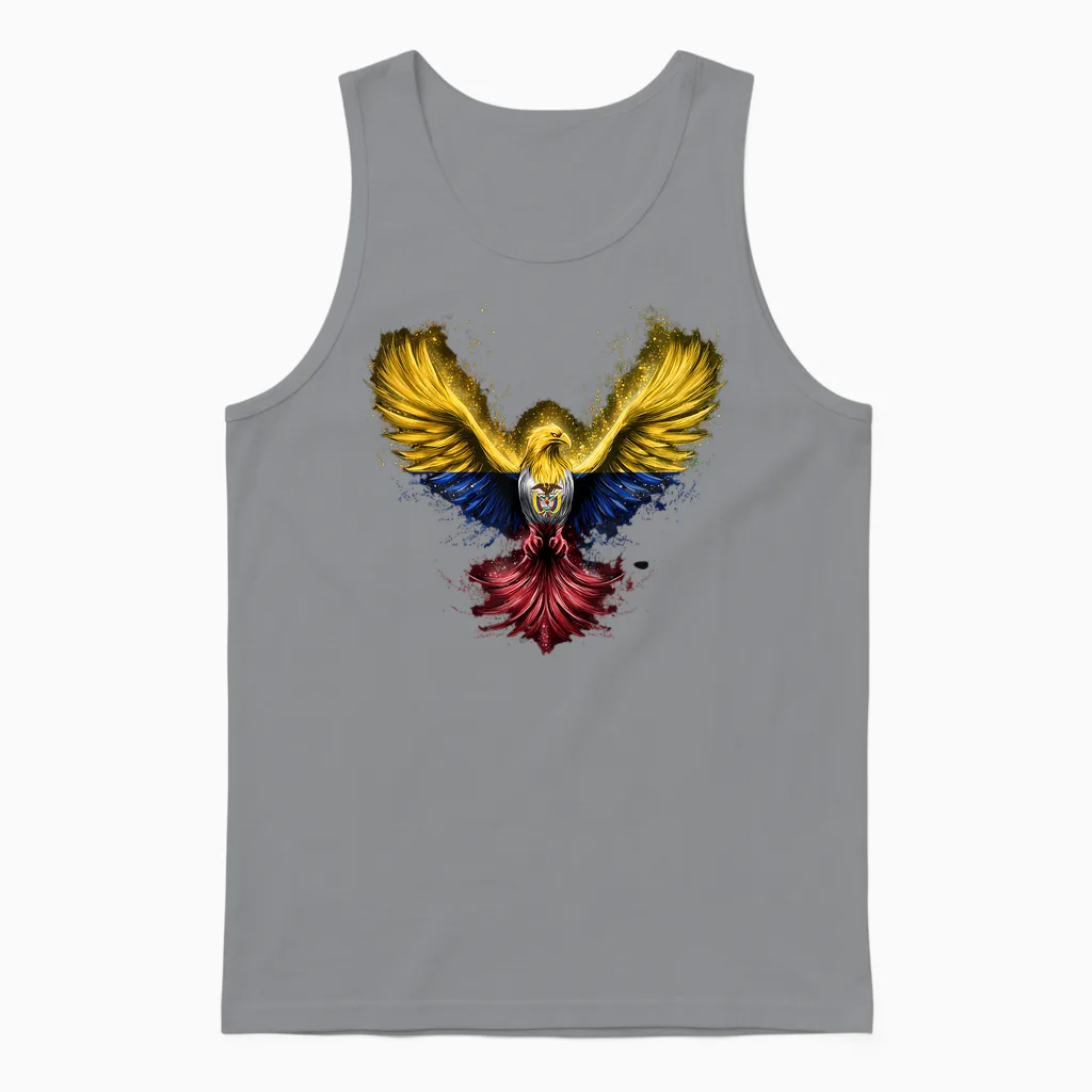 Drapeau De La Colombie Fierté Colombienne Drapeau Colombien Racines Colombiennes Unisex Tank Top in Sport Grey