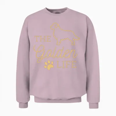 Golden Dog Unisex Sweatshirt - Light Pink