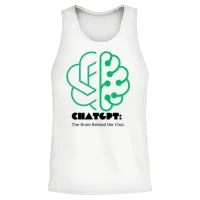 Chatgpt: the Brain Behind the Chat (dark Design) Unisex Tank Top - White – 2
