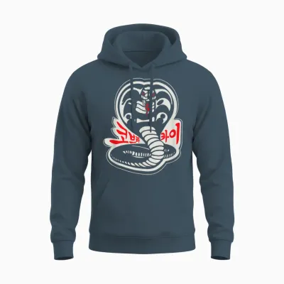 Cobra Kai Karate Dojo South Korea Snake Logo Sekai Taikai Unisex Hoodie - Dark Heather