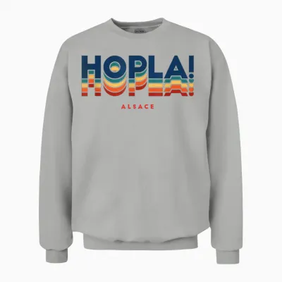 Hopla! Alsatian Vocabulary Gift Idea Alsace Alsatian Unisex Sweatshirt - Ash