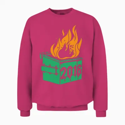 2016 Dumpster Fire Unisex Sweatshirt - Heliconia