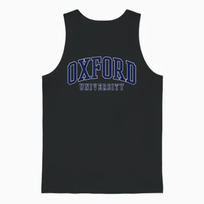 Oxford Bold Logo T-Shirt, Blue, S Unisex Tank Top - Black