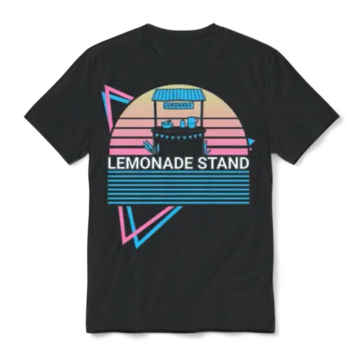 Lemonade Stand Retro Unisex T-Shirt - Black