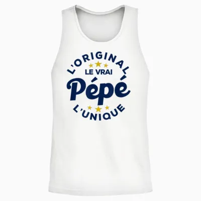 Pépé L'original L'unique Cadeau Homme Fête Des Grands Pères Unisex Tank Top - White