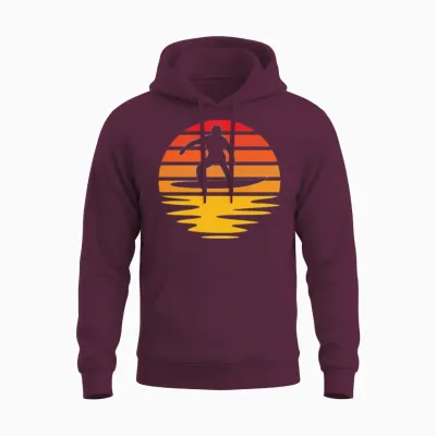 Surfing Retro Unisex Hoodie - Maroon