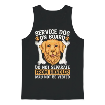 Service Dog Trainer Service Dog on Board Dog Owner Unisex Tank Top - Black