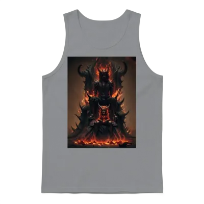 Hell's Ruler & Demon Dog Unisex Tank Top - Sport Grey