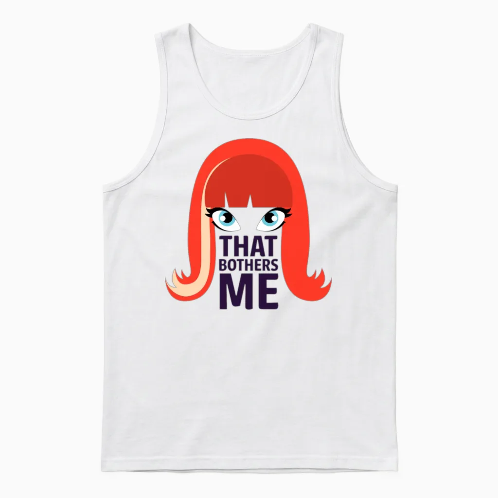 Coco Peru: That Bothers Me - Logo Unisex Tank Top in White