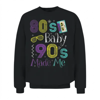 80s Retro 1980s Clothes Unisex Sweatshirt - Black