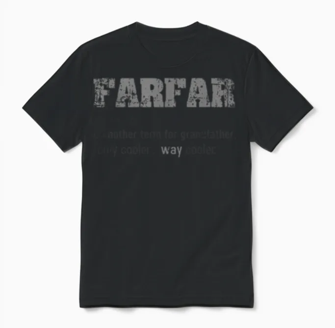 Mens Swedish Farfar Funny Definition Grandpa Gift Unisex T-Shirt in Black
