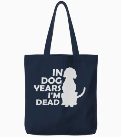 In Dog Years Dead Tote Bags - Navy