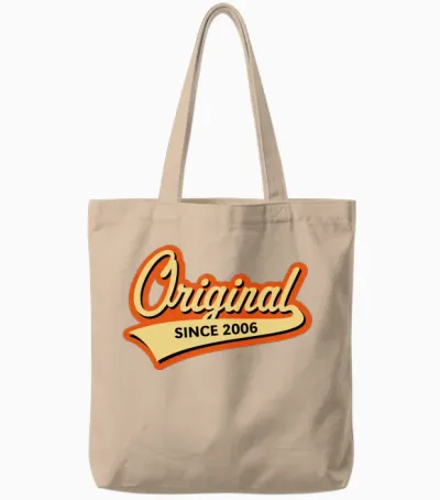 Original Since 2006 (year of Birth, Birthday / 3c) Tote Bags - Natural