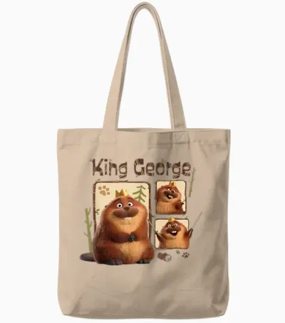 Disney and Pixar's Hoppers King George King of the Beavers Tote Bags - Natural