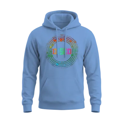 Retro Disco Unisex Hoodie - Carolina Blue