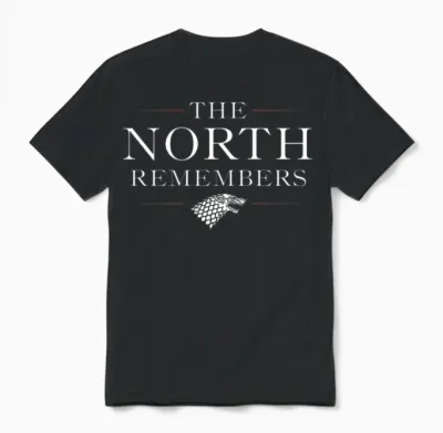 Game of Thrones the North Remembers Shadow Wolf Unisex T-Shirt - Black
