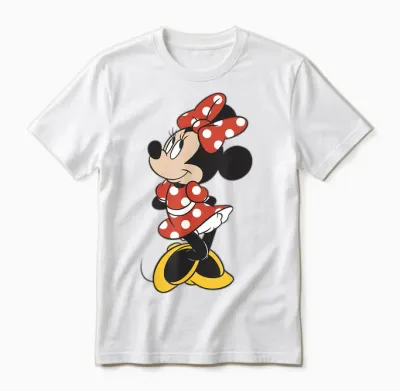 Disney Mickey and Friends Minnie Mouse Traditional Portrait Short Sleeve Unisex T-Shirt - White