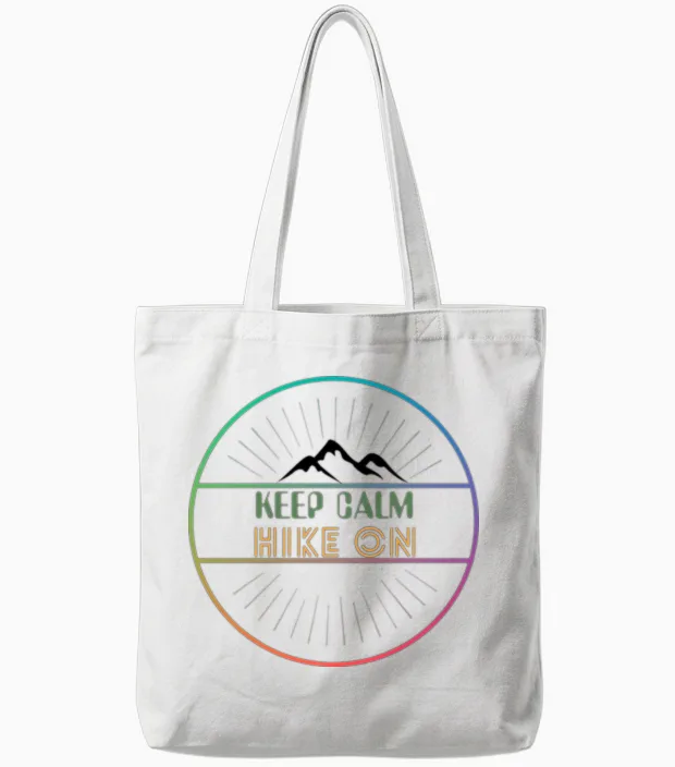 Hike On - Hiking & Outdoors Tote Bags in White
