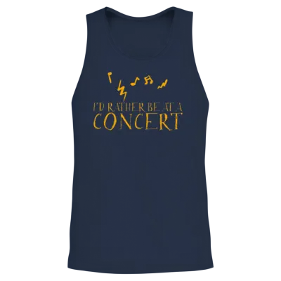 I'd Rather Be at a Concert 3 Unisex Tank Top - Navy