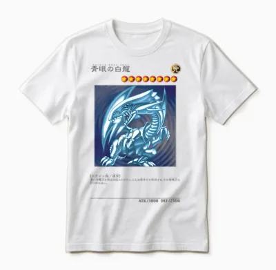 White Dragon Logo Papl1444 T-Shirt, Blue, S Unisex T-Shirt - White