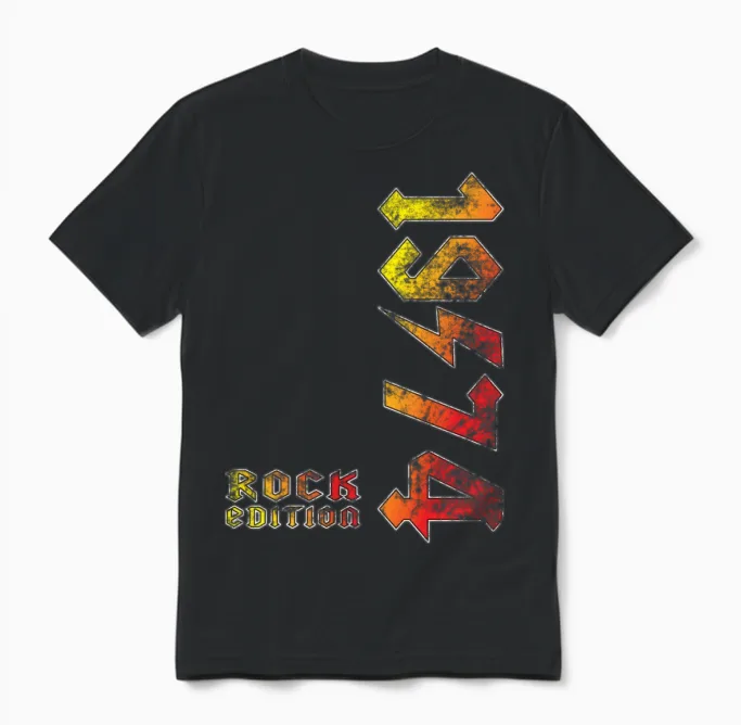 Geburtstag Rock Edition 1974 Unisex T-Shirt in Black