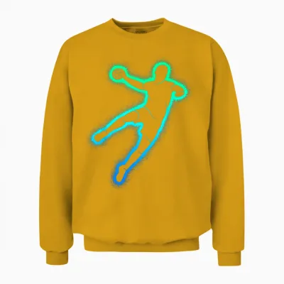 Handball Player Handballer Children's Men's Boys Handball T-Shirt, Black Unisex Sweatshirt - Gold