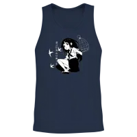 Retro-Chibi - Unisex Tank Top - Navy – 2