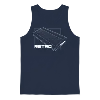Retro Computer Unisex Tank Top - Navy – 1