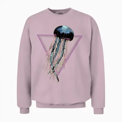 Jellyfish Medusa Sea Jellie Animal Trend Fish Gift Unisex Sweatshirt - Light Pink