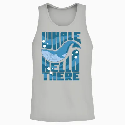 Whale Hello There Unisex Tank Top - Ash
