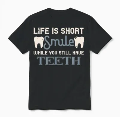 Funny Teeth Quote, Dentist Joke Unisex T-Shirt - Black