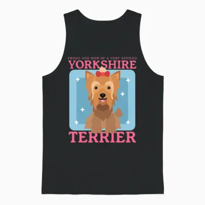 Yorkshire Terrier Dog Mom Yorkie Dogs Unisex Tank Top - Black
